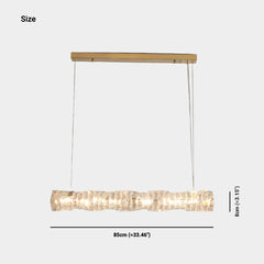 Pendant Light Modern Dining Linear Crystal LED Size