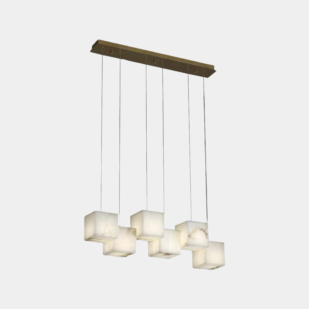 Pendant Light Modern Marble Alabaster Cubid Box
