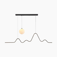 Pendant Light Moon Wavy Black