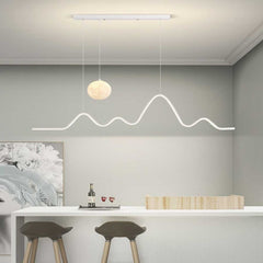 Pendant Light Moon Wavy White Dining Room