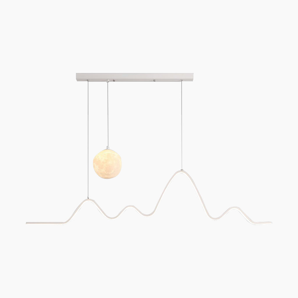 Pendant Light Moon Wavy White