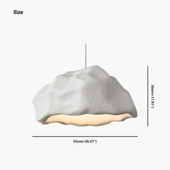 Pendant Light Natural Rock White Size