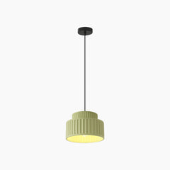 Pendant Light Nordic Cream Pleated Green