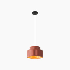 Pendant Light Nordic Cream Pleated Orange