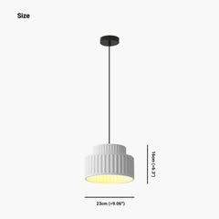 Pendant Light Nordic Cream Pleated Size