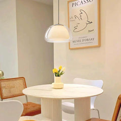 Pendant Light Nordic Dome Clear Glass Jelly White Dining Room