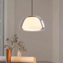 Pendant Light Nordic Dome Clear Glass Jelly White Room