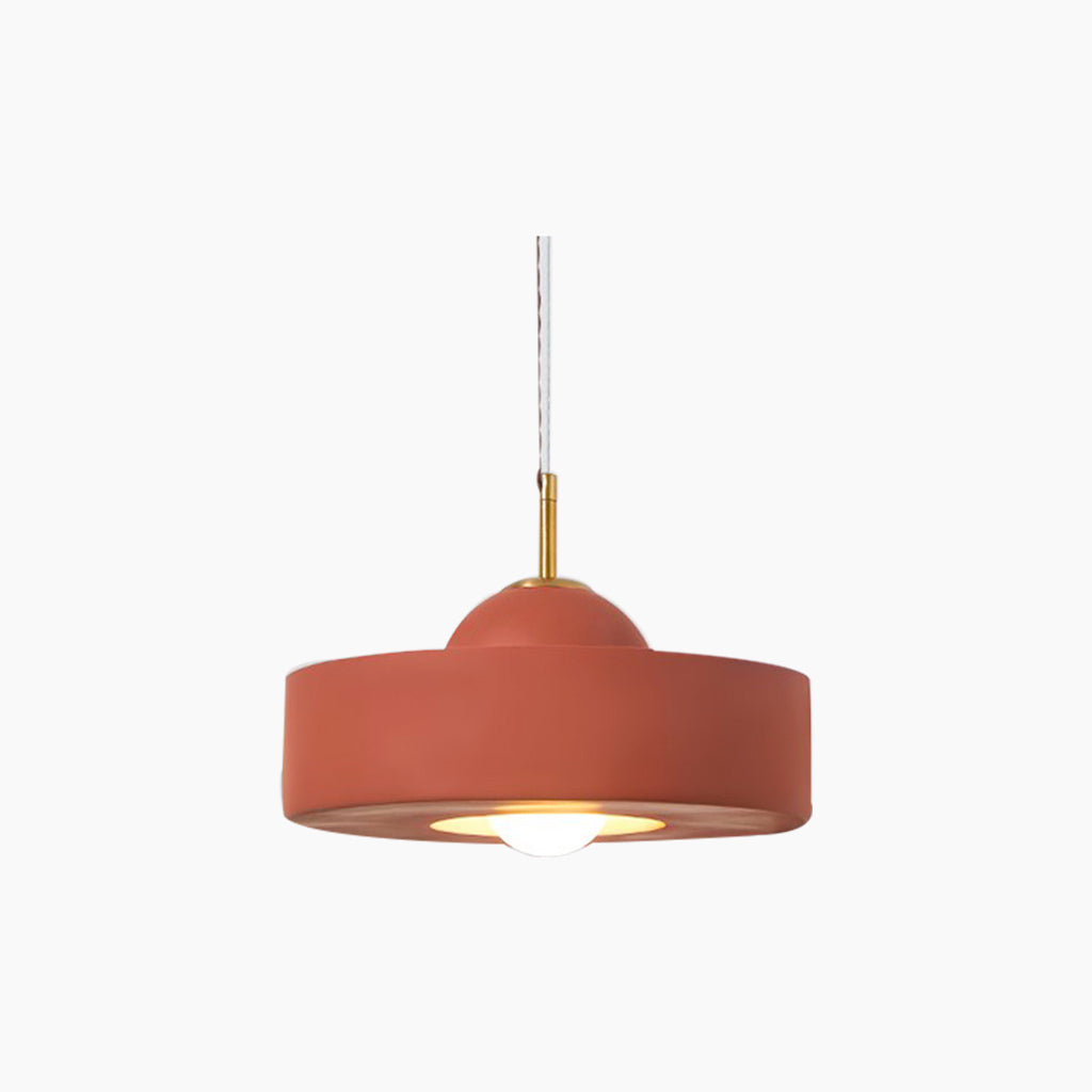 Pendant Light Nordic Round Resin Red