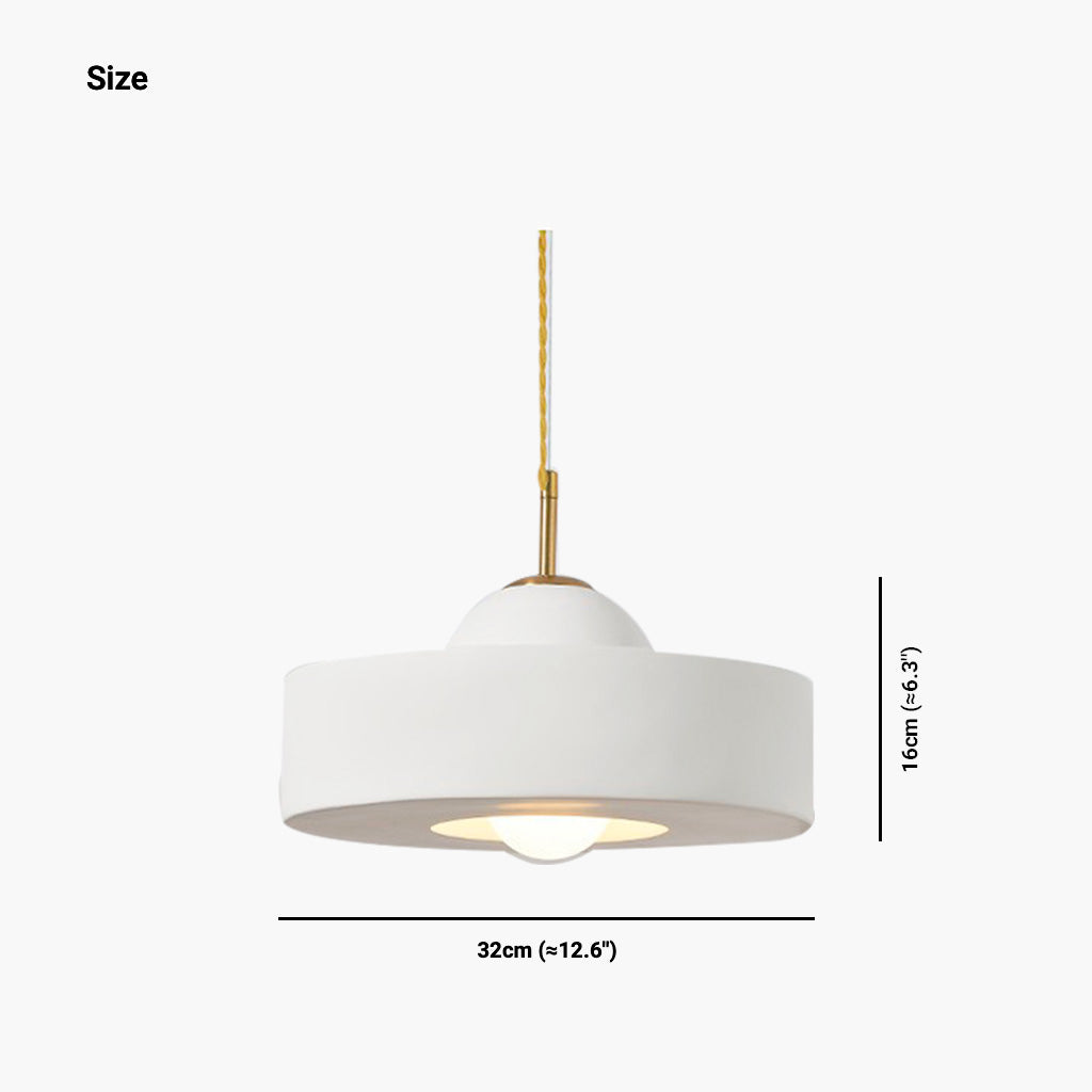Pendant Light Nordic Round Resin White Size