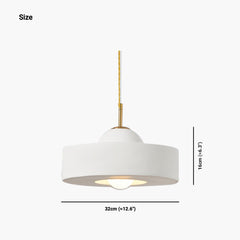Pendant Light Nordic Round Resin White Size
