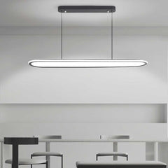 Pendant Light Oval Rectangle Bright Black Dining Table
