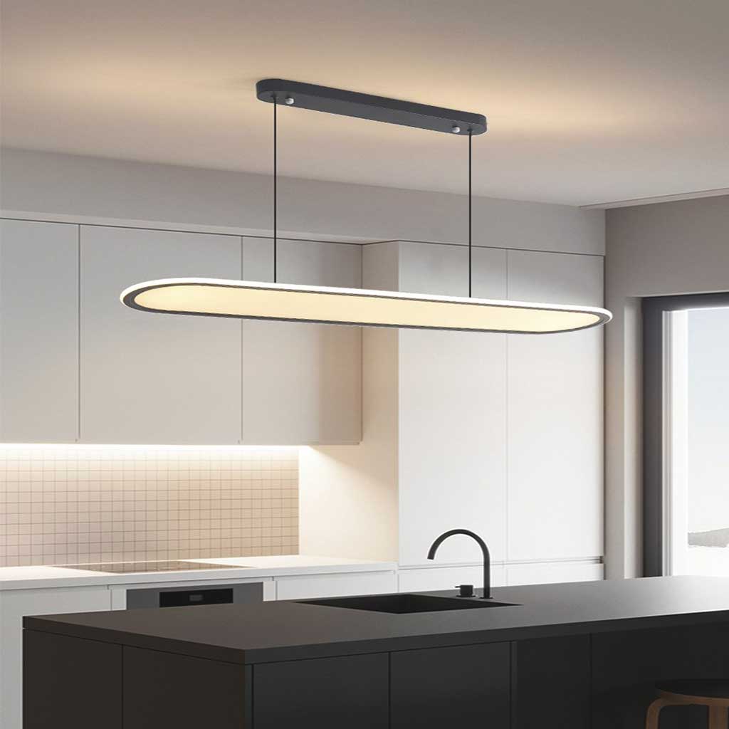 Rectangle Light Full Minimalist Oval Rectangle Bright LED Pendant Light | VAXLAMP
