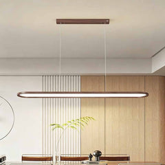 Pendant Light Modern Rounded Rectangle Linear LED Dimmable