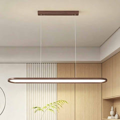 Pendant Light Modern Rounded Rectangle Linear LED Dimmable