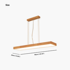 Pendant Light Rectangle Wood Rectangle Canopy Size