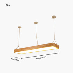 Pendant Light Rectangle Wood Round Canopy Size