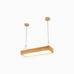Pendant Light Rectangle Wood Round Canopy