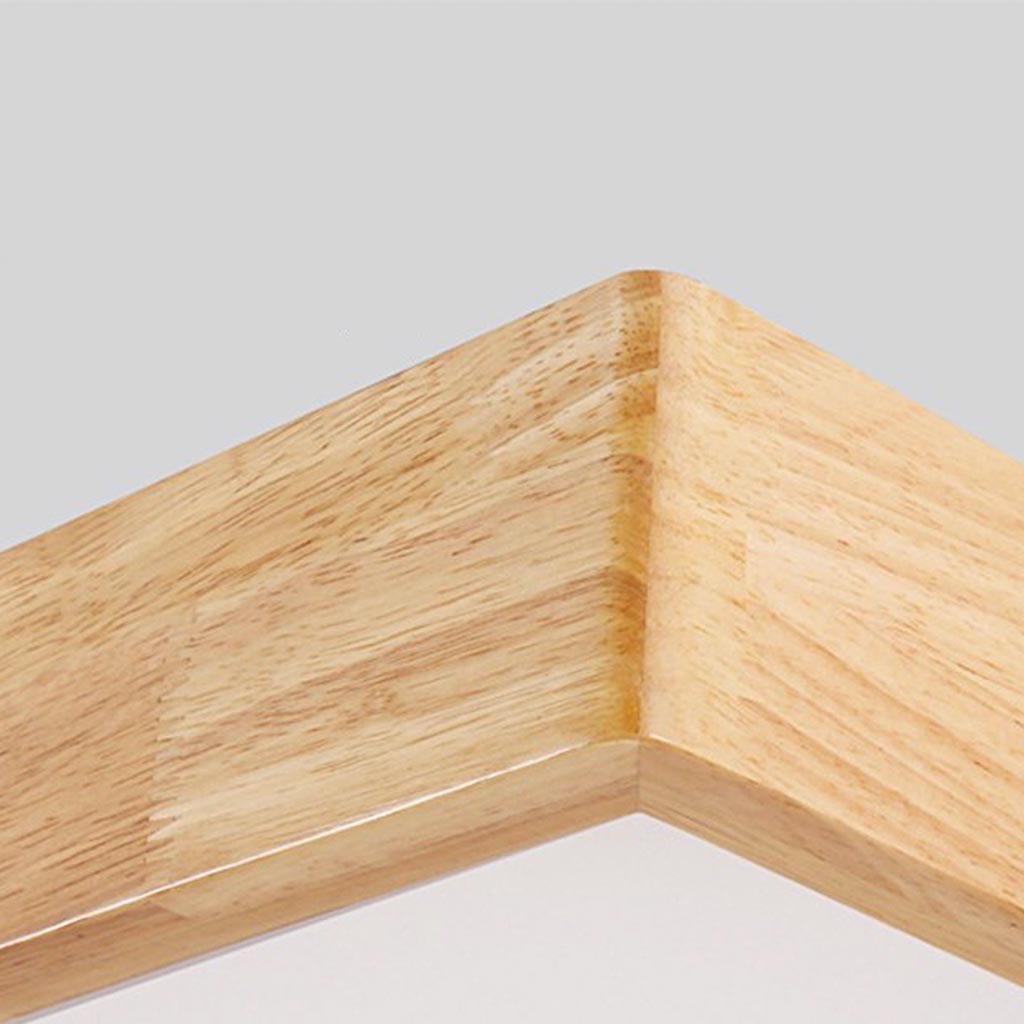 Nordic Rectangle Wood LED Dimmable Pendant Light | VAXLAMP