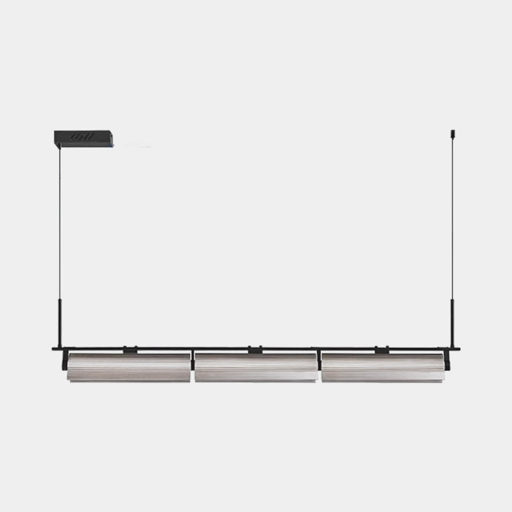Pendant Light Ribbed Glass Linear Dimmable