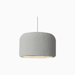 Pendant Light Round Drum Grey