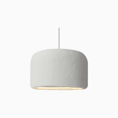 Pendant Light Round Drum White