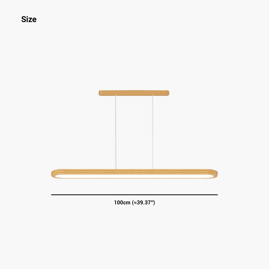 Pendant Light Rounded Rectangle Linear Size