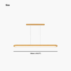Pendant Light Rounded Rectangle Linear Size