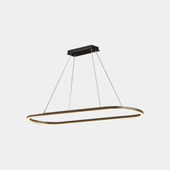 Pendant Light Simple Oval Dimmable LED Black