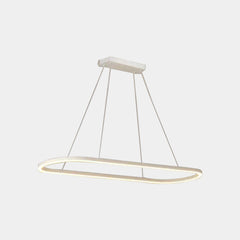 Pendant Light Simple Oval Dimmable LED, Black / White