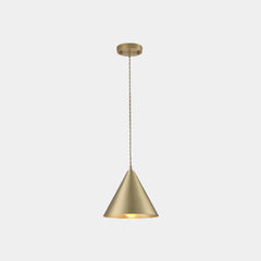 Pendant Light Minimalist Brushed Brass Single Head, Gold