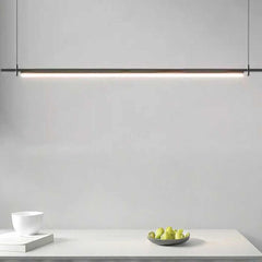Pendant Light Slim Linear LED with Hanging Rods, Black