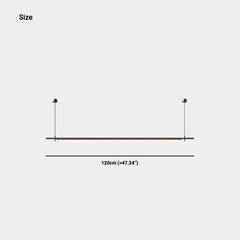 Pendant Light Slim Linear LED with Hanging Rods, Black