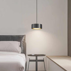 Pendant Light Small Minimalist Brass Cylinder LED Black Bedroom