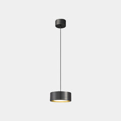 Pendant Light Small Minimalist Brass Cylinder LED Black