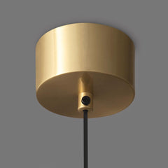 Pendant Light Small Minimalist Brass Cylinder LED Canopy