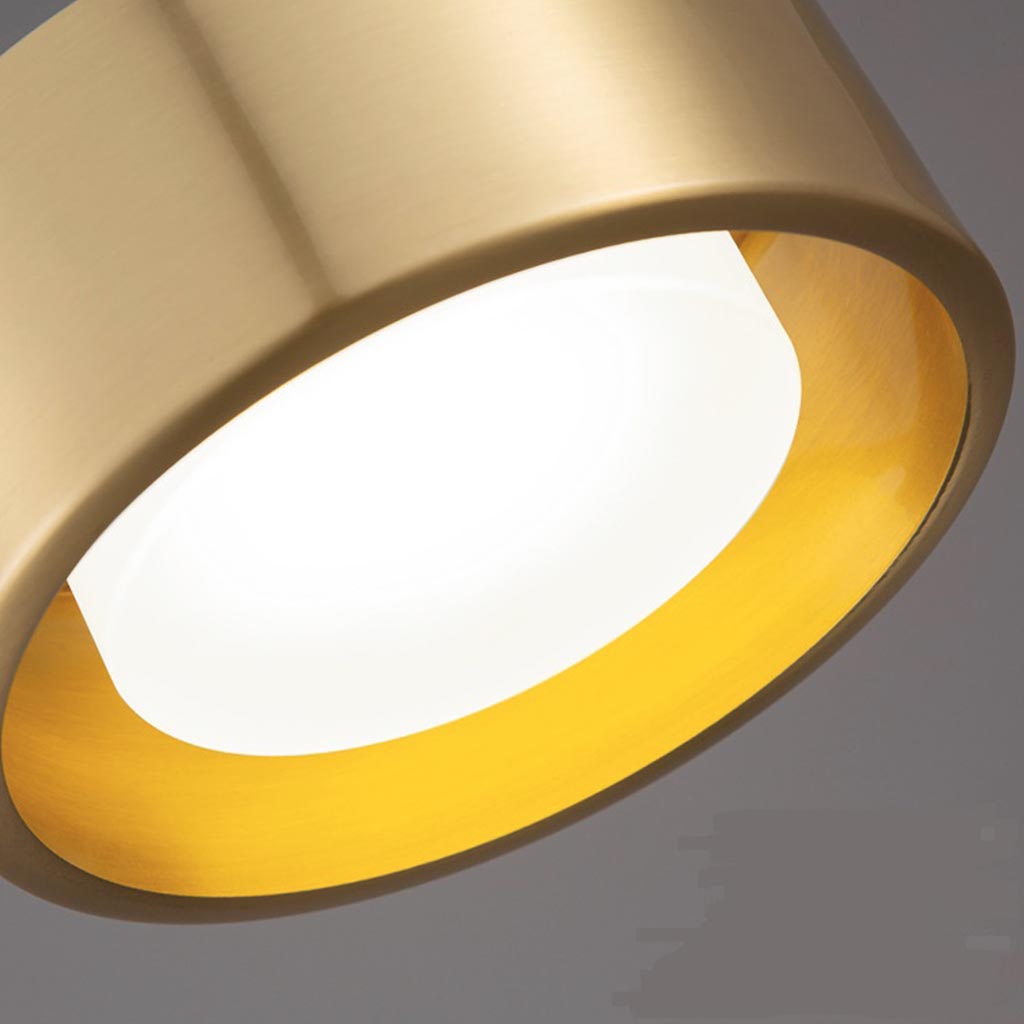 Pendant Light Small Minimalist Brass Cylinder LED Shade