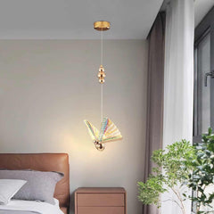 Pendant Light Small Modern Gold Acrylic Butterfly Room