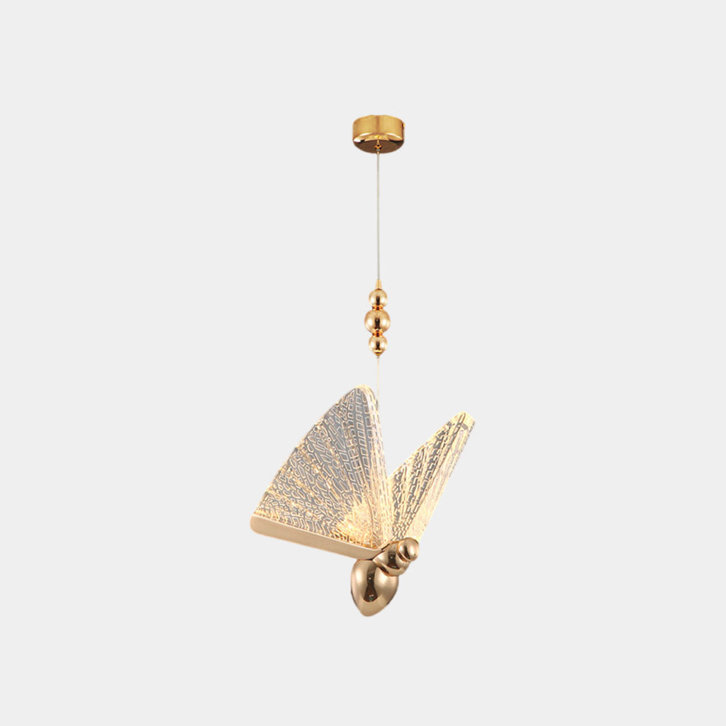 Pendant Light Small Modern Gold Acrylic Butterfly