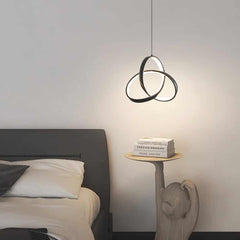 Pendant Light Small Twisted Ring Bedside Black Bedroom