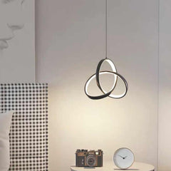 Pendant Light Small Twisted Ring Bedside Black Room