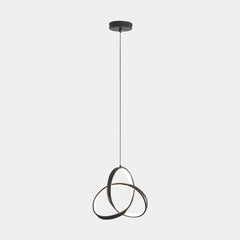 Pendant Light Small Twisted Ring Bedside Black