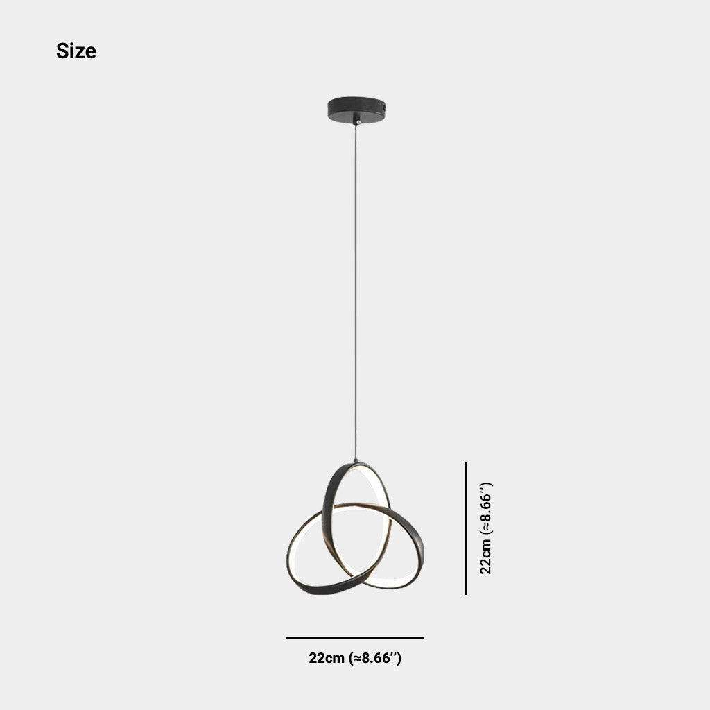 Pendant Light Small Twisted Ring Bedside Size