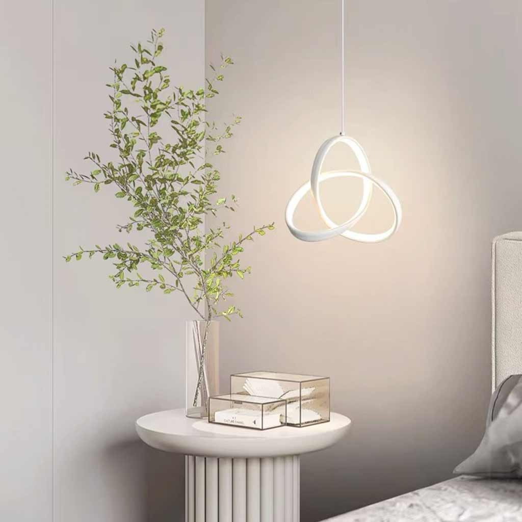 Pendant Light Small Twisted Ring Bedside White Bedroom