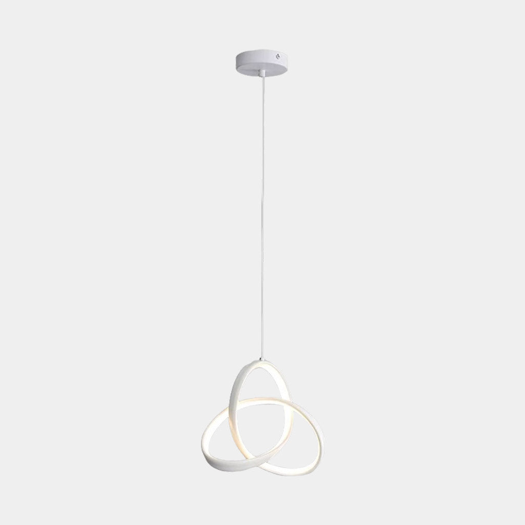 Pendant Light Small Twisted Ring Bedside White