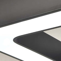 Hanglamp vierkant LED voor sportschool/kantoor, zwart