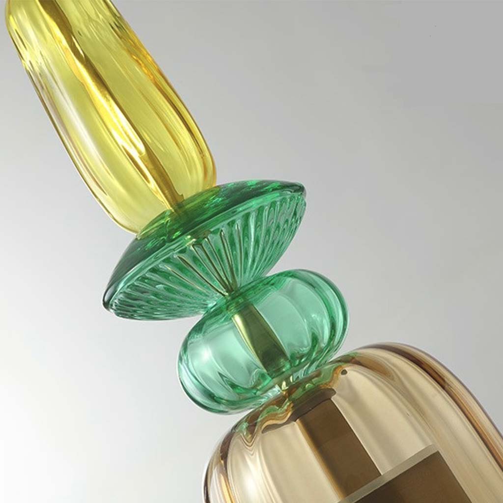 Pendant Light Stained Glass Bell Detail
