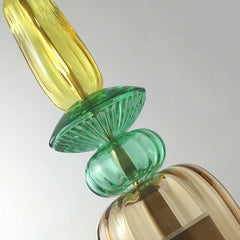 Pendant Light Stained Glass Bell Detail