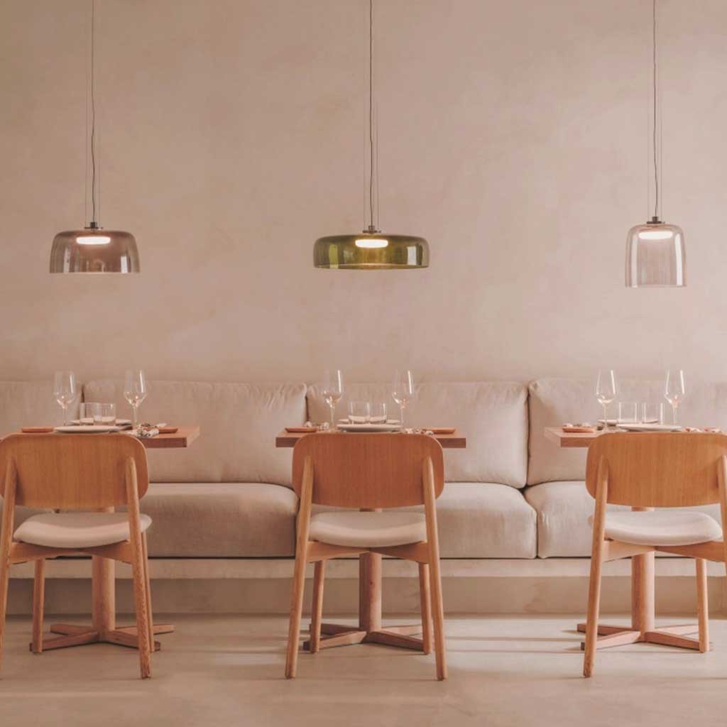 Pendant Light Tiered Glass LED Dining Table