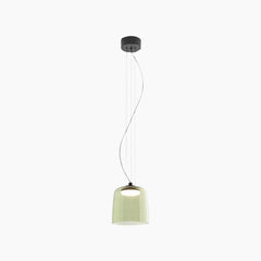 Pendant Light Tiered Glass LED Green Single