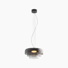 Pendant Light Tiered Glass LED Orange 3 Layer